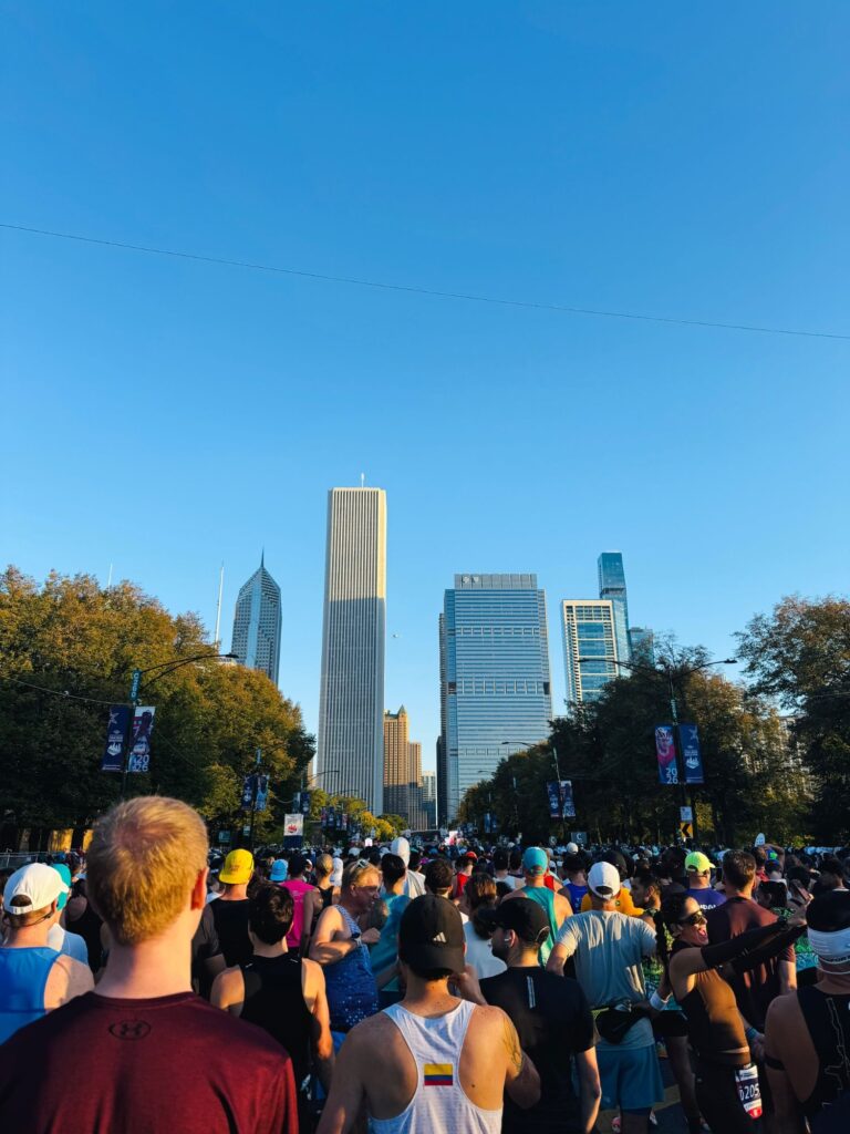 Michaela Steklá na maratonu v Chicagu 2026
